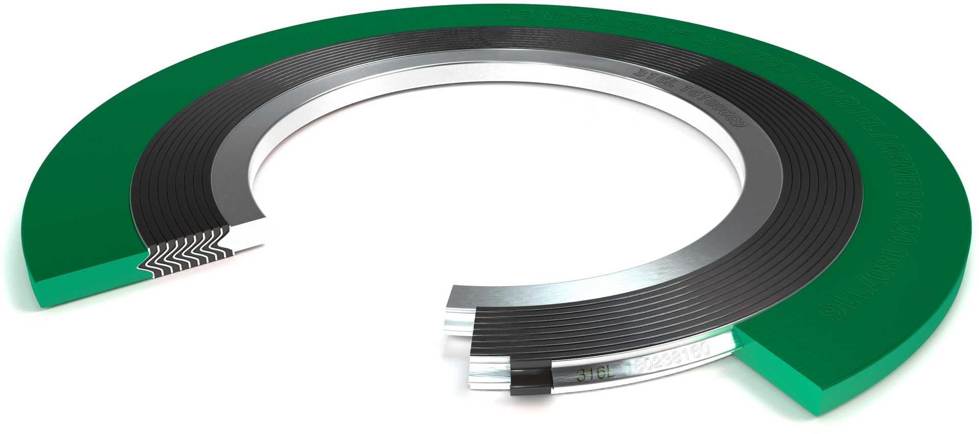 Cross section of flange gasket